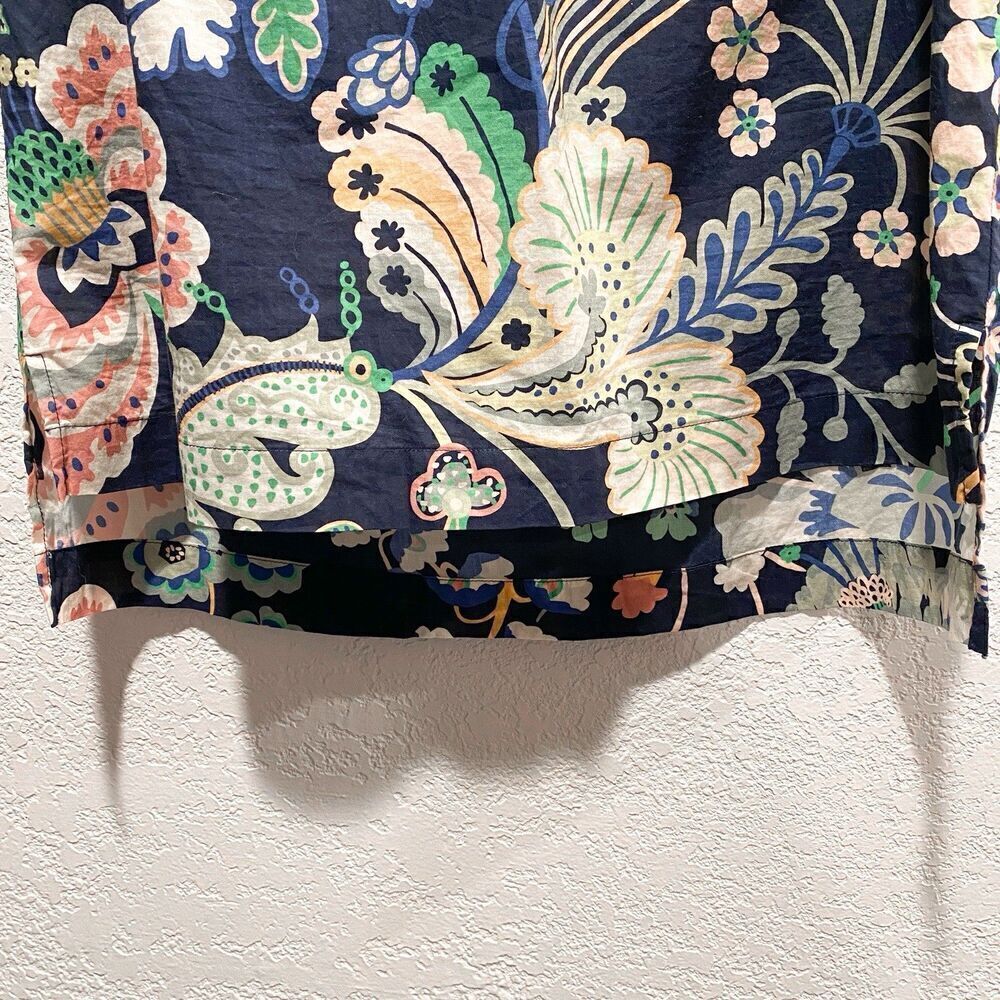 J. CREW Liberty Blouse Top in Symphony Floral Women’s 0 Navy Sleeveless Tank - Picture 4 of 10